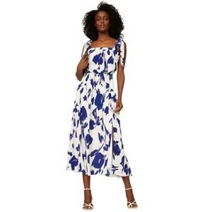Jason Wu Collective Blue Floral Tie Strap Dress size 6